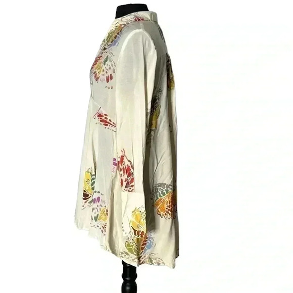 Free People Field Of Butterflies Floral Tunic Hi Lo NWT Dress Size S - Picture 2 of 6